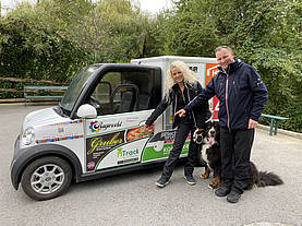 Seerestaurant Gruber mit dem Elektroauto der Tierwelt Herberstein